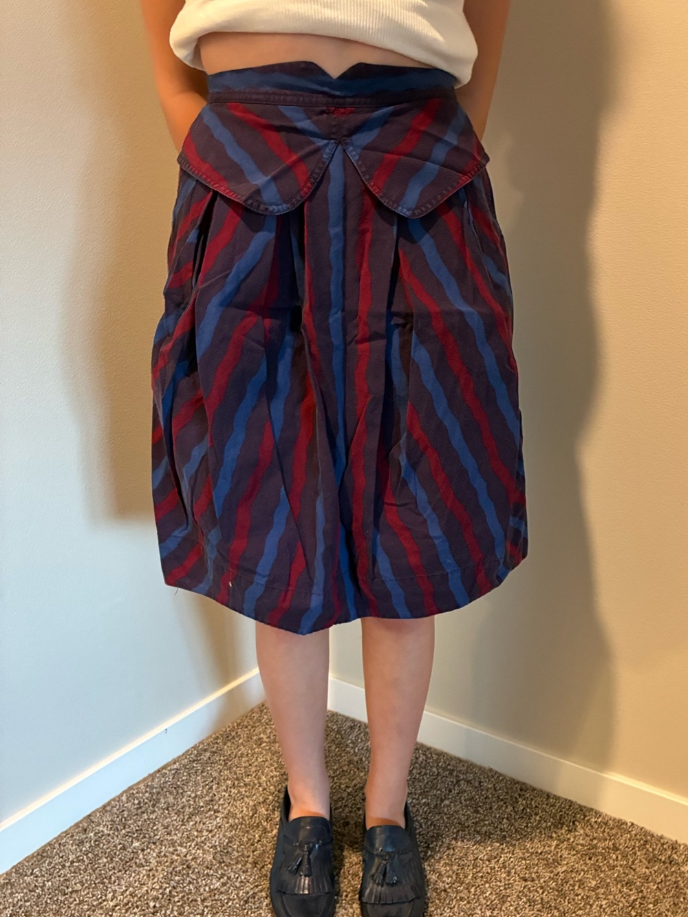 Vintage Marc by Marc Jacobs wavy stripe bubble skirt